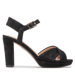 

Босоніжки Clarks Kendra Petal 261281734 Black Suede, Чорний