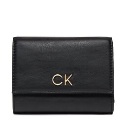 Calvin Klein Velká dámská peněženka Calvin Klein Re-Lock Trifold Md K60K608994 Černá