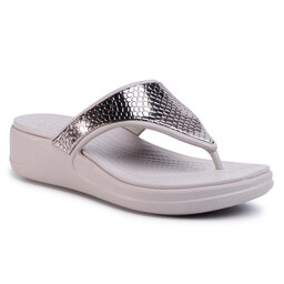 Crocs Zehentrenner Crocs Crocs Monterey Metllc Wdg Fp W 206303 Silver/Platinum