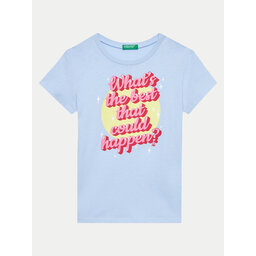United Colors Of Benetton United Colors Of Benetton Majica 3096C10J3 Modra Regular Fit