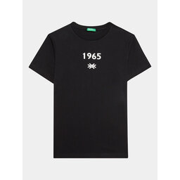 United Colors Of Benetton United Colors Of Benetton Póló 3I1XC10BI Fekete Regular Fit