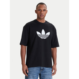 adidas adidas Футболка adicolor Trefoil KD4091 Чорний Loose Fit