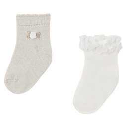 Mayoral 2er-Set hohe Kindersocken Mayoral 10655 Beige