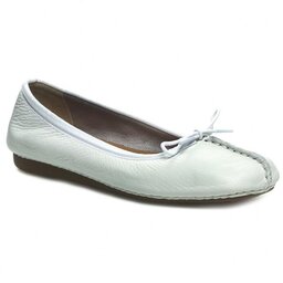 Clarks Балеринки Clarks Freckle Ice 203544554 White Leather