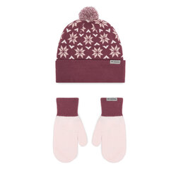 Columbia Set Mütze und Handschuhe Columbia Snowflake 2180781 Dunkelrosa