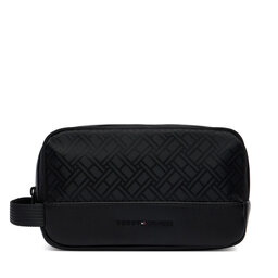 Tommy Hilfiger Kosmetiktasche Tommy Hilfiger Th Nylon Jacquard Washbag AM0AM14508 Schwarz