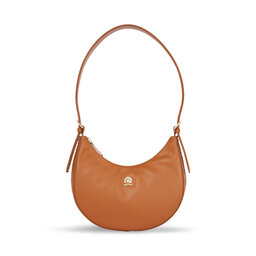 Tommy Hilfiger Kabelka Tommy Hilfiger Crest Leather Shoulder Bag AW0AW15229 Tan 0HE