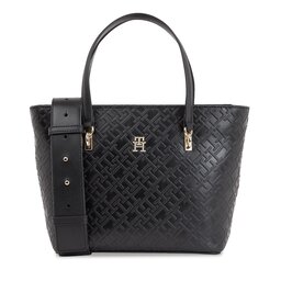 Tommy Hilfiger Bolso Tommy Hilfiger Th Refined Mini Tote Mono AW0AW16002 Negro