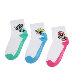 Powerpuff Girls Rövid zoknik Powerpuff Girls CEO-ACCCS-AW25-314WBPPG(3-PACK) Fehér