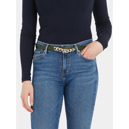 

Жіночий ремінь Tommy Hilfiger Th Chic Chain Waist 2.0 AW0AW15386 Putting Green MS2, Зелений