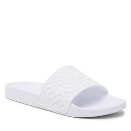 Tommy Hilfiger Șlapi Tommy Hilfiger Rubber Th Monogram Pool Slide FM0FM04464 White YBS
