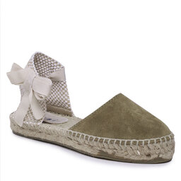 Manebi Espadrile Manebi Suede Flat Valenciana Espadrilles R 4.1 P0 Kaki Green