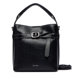 Calvin Klein Handtasche Calvin Klein Buckle Mini Bucket Crossbody LV04F3550G Schwarz