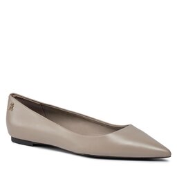 Tommy Hilfiger Balerinke Tommy Hilfiger Essential Pointed Ballerina FW0FW07863 Smooth Taupe PKB