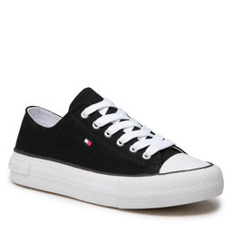 Tommy Hilfiger Tygskor Tommy Hilfiger Low Cut Lace-Up Sneaker T3A4-32118-0890 S Black 999