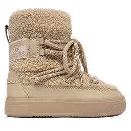 Tommy Hilfiger Апрески Tommy Hilfiger Faux Shearling Snowboot FW0FW08788 Екрю