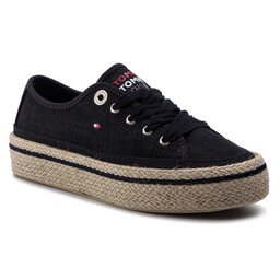 Tommy Hilfiger Espadrilky Tommy Hilfiger Jute Detail Flatform Sneaker FW0FW04262 Midnight 403
