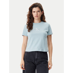 Calvin Klein Jeans Calvin Klein Jeans Marškinėliai Baby Tee J20J223113 Mėlyna Slim Fit