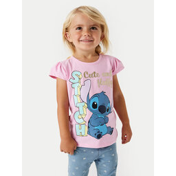 NAME IT NAME IT Póló Folly Stitch 13240690 Rózsaszín Regular Fit