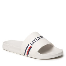 Tommy Hilfiger Šlepetės Tommy Hilfiger Corporate Flag Pool Slide FM0FM04613 Weathered White AC0