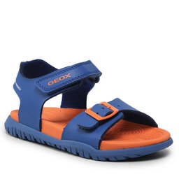 Geox Basutės Geox J Sandal Fusbetto Bo J35HMA000BCC0685 S Royal/Orange