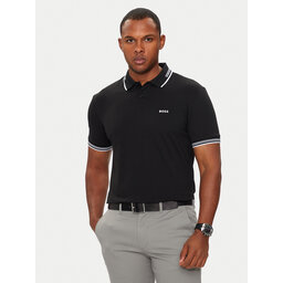 BOSS Boss Polo marškinėliai Paul 50506193 Juoda Slim Fit