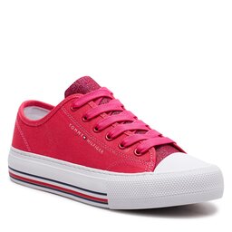 Tommy Hilfiger Baskets Tommy Hilfiger Low Cut Lace-Up Sneaker T3A9-33185-1687 S Magenta 385