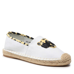 KARL LAGERFELD Εσπαντρίγιες KARL LAGERFELD KL80117L White Canvas w/Yellow