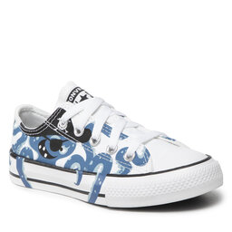 Converse Sneakers aus Stoff Converse Ctas Ox 372730C White/Dk Marina Blue/Black