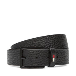 Tommy Jeans Pasek Męski Tommy Jeans Tjm Elevated Flag Leather 3.5 AM0AM13418 Czarny