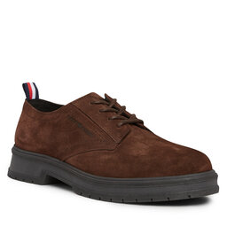 Tommy Hilfiger Lågskor Tommy Hilfiger Hilfiger Core Suede Shoe FM0FM04677 Cocoa GT6