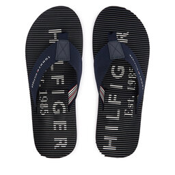Tommy Hilfiger Zehentrenner Tommy Hilfiger Massage Beach Sandal FM0FM06006 Dunkelblau