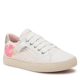 Geox Сникърси Geox J Gisli Girl J024NB0AW54C1364 S White/Dk Pink