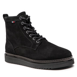 Tommy Hilfiger Stivali Tommy Hilfiger Hilfiger Cleated Suede Boot FM0FM04191 Black BDS