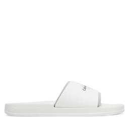 Calvin Klein Jeans Pantoletten Calvin Klein Jeans Slide Rubber Neoprene Monologo YM0YM00361 Weiß