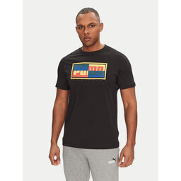 Puma Puma T-Shirt Graphics Box 684827 Μαύρο Regular Fit