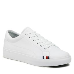 Tommy Hilfiger Sneakersy Tommy Hilfiger Elevated Vulc Leather Low FM0FM04418 White YBS