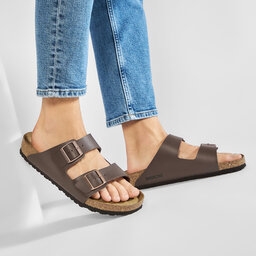Birkenstock Pantoletten Birkenstock Arizona Birko-Flor 0051701 Braun