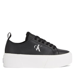 

Снікерcи Calvin Klein Jeans Cupsole Flatform Low Wl Lth Wn YW0YW01107 Black/Bright White BEH, Чорний
