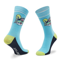 

Набір 5 високих чоловічих шкарпеток Jack&Jones Jacwave Skull Sock 12205322 r.OS Navy Blazer/Trekking, Cиній