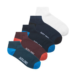 Jack&Jones Sada 5 párů pánských nízkých ponožek Jack&Jones 12238185 Black 4251642