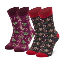 Rainbow Socks 2 pár hosszú szárú unisex zokni Rainbow Socks Xmas Socks Balls Adult Gifts Pak 2 Színes