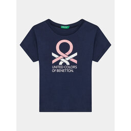 United Colors Of Benetton United Colors Of Benetton Majica 3I1XC10H8 Mornarsko modra Regular Fit