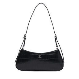 Calvin Klein Handtasche Calvin Klein Ck Croc Small Shoulder Bag LV04F3906G Schwarz