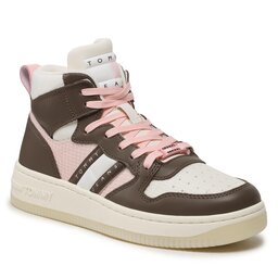 Tommy Jeans Сникърси Tommy Jeans Tjw Retro Basket Ripstop Mix Mc EN0EN02350 Velvet Brown/Ivory GWN