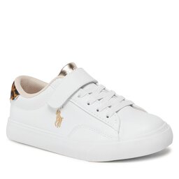 Polo Ralph Lauren Laisvalaikio batai Polo Ralph Lauren RF104320 WHITE SMOOTH/GOLD/ LEOPARD W/ GOLD