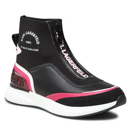 KARL LAGERFELD Sneakers KARL LAGERFELD KL62155 Black Lthr/Text W/Pink