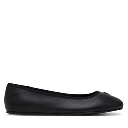 Tommy Hilfiger Μπαλαρίνες Tommy Hilfiger Th Hardware Leather Ballerina FW0FW08654 Μαύρο