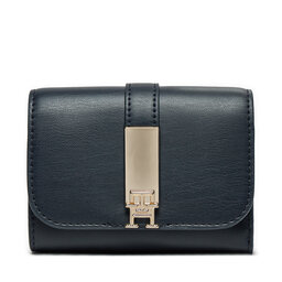 Tommy Hilfiger Kleine Damen Geldbörse Tommy Hilfiger Th Heritage Med AW0AW16579 Dunkelblau