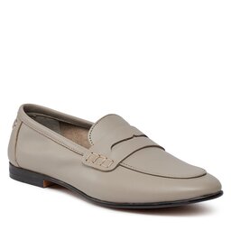 Tommy Hilfiger Slipper Tommy Hilfiger Essential Leather Loafer FW0FW07769 Smooth Taupe PKB